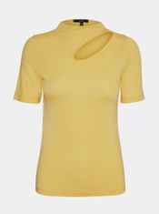 Vero Moda Žlté tričko s priestrihom VERO MODA Glow XS