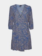 Vero Moda Modré vzorované zavinovacie šaty VERO MODA Gea XS