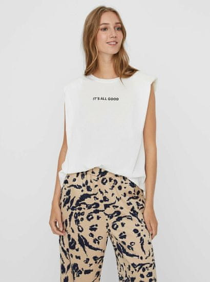 Vero Moda Biele tričko s nápisom VERO MODA Hollie