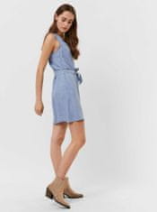 Vero Moda Svetlomodré rifľové šaty so zaväzovaním VERO MODA Viviana XS