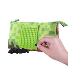 Pixie Crew Školské púzdro Minecraft vrátane pixelov zelené veľké