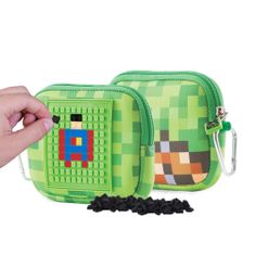 Pixie Crew Školské púzdro Minecraft vrátane pixelov hnedo-zelenej malej