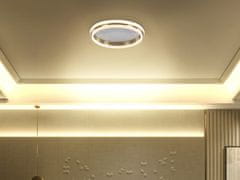 Beliani Stropné kovové LED svietidlo 42 cm biela/zlatá TAPING