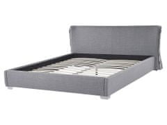 Beliani Luxusná posteľ sivá 160x200 cm PARIS