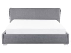 Beliani Luxusná posteľ sivá 160x200 cm PARIS