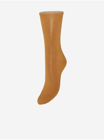 Vero Moda Oranžové dámske vzorované ponožky VERO MODA Hello