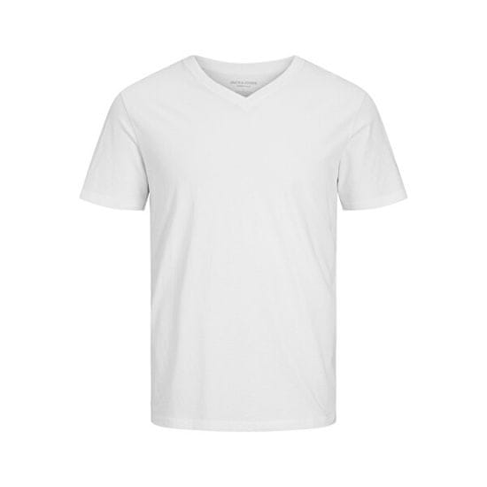 Jack&Jones Pánske tričko JJEORGANIC Standard Fit 12156102 White