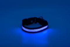 limaya LED svietiaci obojok pre psov Black 3D - Blue strip M (33 cm - 50 cm)