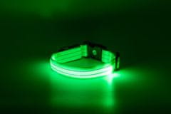 limaya LED svietiaci obojok pre psov Reflex Green M (33 cm - 50 cm)