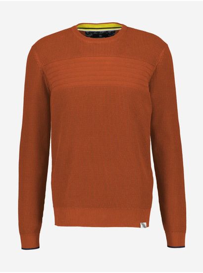 Lerros Oranžový pánsky sveter LERROS