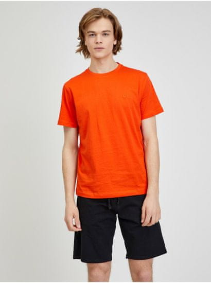 Lerros Oranžové pánske basic tričko LERROS