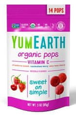 Mizbel YUM EARTH Organické Lízanky s Vitamínom C. Balené po 14 kusov