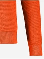 Lerros Oranžový pánsky rebrovaný basic sveter LERROS XXL