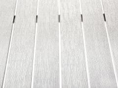 Beliani Hliníkový záhradný stôl 180 x 90 cm biely VERNIO