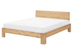 Beliani Drevená posteľ s lamelovým roštom 160x200 cm ROYAN