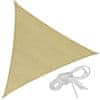 Tieniaca plachta proti slnku trojuholník, béžová - 600 x 600 x 600 cm