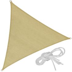 tectake Tieniaca plachta proti slnku trojuholník, béžová - 600 x 600 x 600 cm