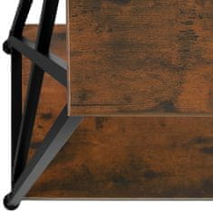 tectake Konzolový stolík Tacoma 100x35x80,5cm - Industrial tmavé drevo