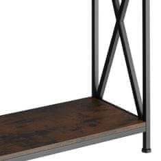 tectake Konzolový stolík Tacoma 100x35x80,5cm - Industrial tmavé drevo