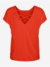 Vero Moda Tričká s krátkym rukávom pre ženy VERO MODA - oranžová XS
