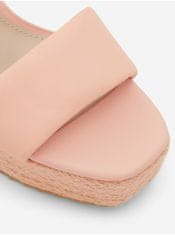 ALDO Marhuľové dámske kožené sandále na platforme ALDO Jeigh 41