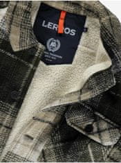 Lerros Zelená pánska kockovaná košeľová bunda LERROS M