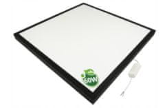 Berge LED panel povrchový čierny - 60x60 - 60W - neutrálna biela
