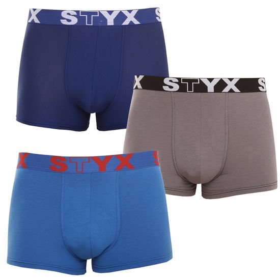 Styx 3PACK pánske boxerky športová guma viacfarebné (G9676863)