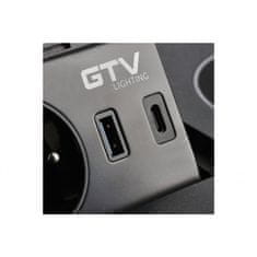 GTV Zásuvka vstavaná GTV AE-PB1FAVAP-20 1-zás+USBA+USBC+nab. mobilu čierna AVARO PLUS