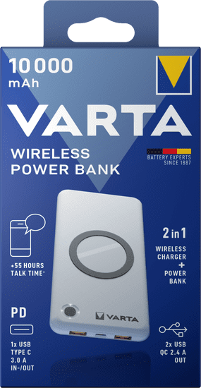 VARTA Portable Wireless Powerbank 10 000 mAh 57913101111