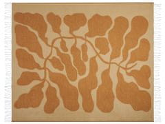 Beliani Deka 130 x 170 cm béžová/oranžová BANGRE
