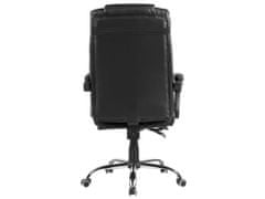 Beliani Kancelárska stolička z čiernej eko kože LUXURY