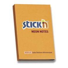 HOPAX Samolepiaci bloček Stick'n Notes Neon 76 × 51 mm, 100 listov, oranžový