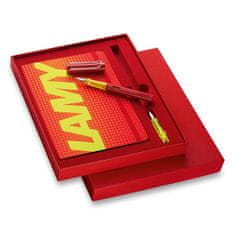 Lamy AL-star Glossy Red plniace pero, darčeková sada so zápisníkom