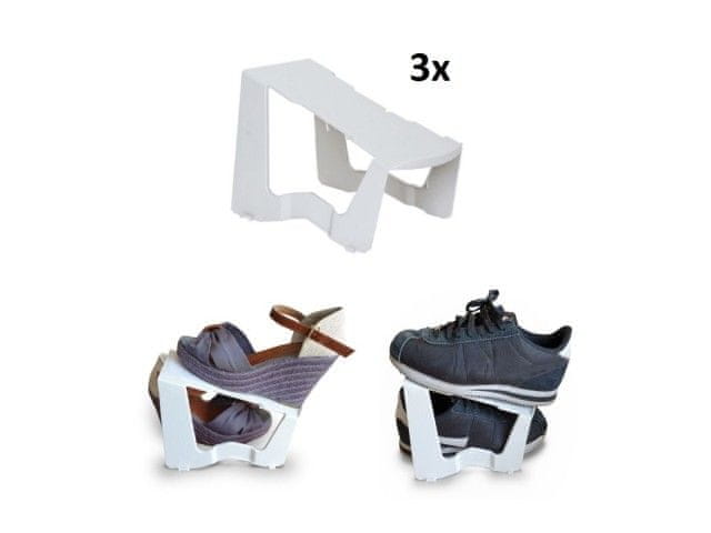 ArtPlast Organizér na topánky 3ks vo farbe biele