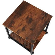 tectake Odkládací stolek Gary 40x40x48cm - Industrial tmavé drevo