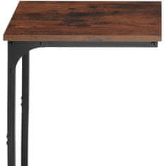 tectake Odkladací stolík Erie 40x30x63cm - Industrial tmavé drevo