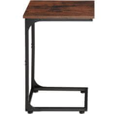 tectake Odkladací stolík Erie 40x30x63cm - Industrial tmavé drevo