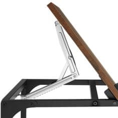 tectake Odkladací stolík s naklápacou doskou Ruston 55x35x66,5cm - Industrial tmavé drevo
