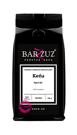 BARZZUZ Keňa AA, zrnková káva, 250 g