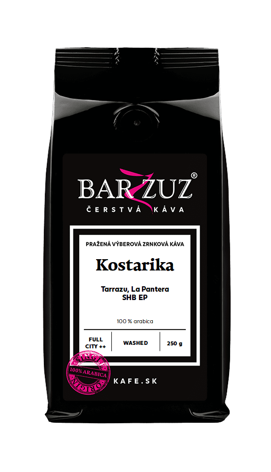 BARZZUZ  Kostarika Tarrazu SHB, zrnková káva, 250 g