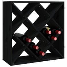 Vidaxl Skrinka na víno čierna 62x25x62 cm masívna borovica