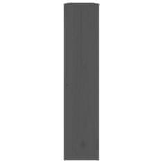 Vidaxl Kryt na radiátor sivý 108,5x19x84 cm masívna borovica