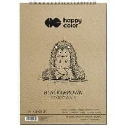 Happy Color Skicák so špirálou - Black&Brown A4
