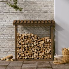 Vidaxl Stojan na palivové drevo medový 108x64,5x110cm masívna borovica
