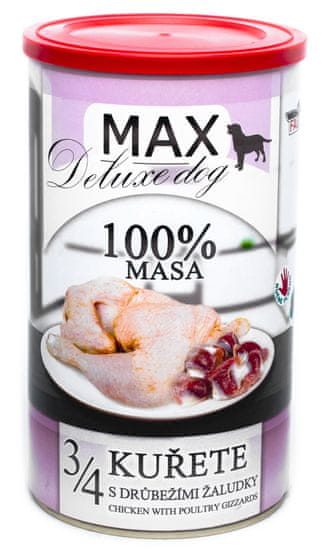 FALCO MAX deluxe 3/4 kurčaťa s hydinovými žalúdkami 8 x 1200 g