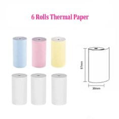 VYZIO® 6 x dodatočná rolka farebného papiera do prenosnú inteligentnú mini tlačiareň MINIPRINT (6 x 4,5m)