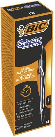 Bic Gélové pero "Gél-ocity Quick Dry", čierna, 0,3 mm, výsuvné, 949873