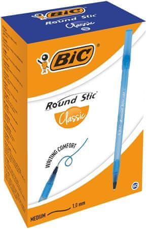 Bic Guľôčkové pero "Round Stic Classic", modrá, 60 ks, 0,32 mm, s viečkom, 921403