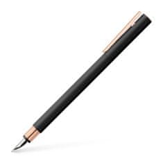 Faber-Castell Neo Slim metal čierna ružové zlato F, plniace pero